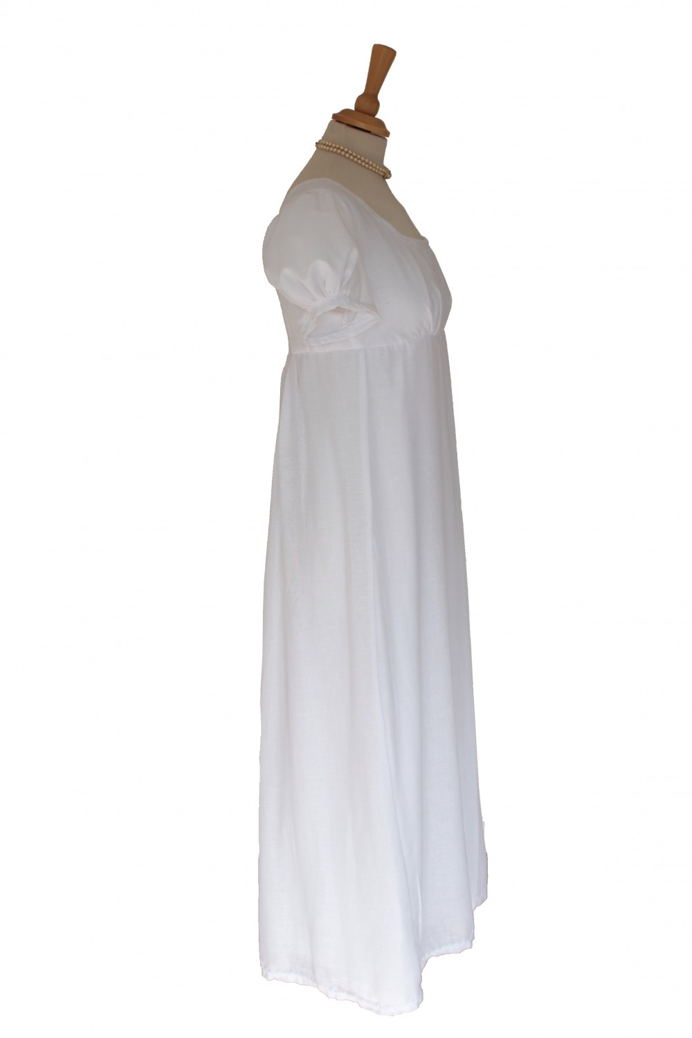 For Sale Made To Order Ladies Regency Jane Austen Elizabeth Bennet Cotton Muslin Gown Sizes 6 - 26 UK Sizing Image